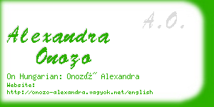 alexandra onozo business card